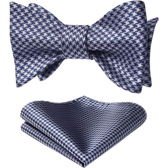 Bow Ties for Men G-02 Grey/Navy - Picture 1 of 1